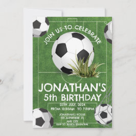 Sport Kinder Fußball Geburtstagsparty Einladung
