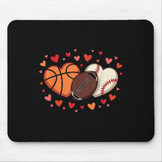 Sport Liebe Herzfußball Basketball Valentine Mousepad