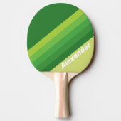 Sport Lily Pad Grüne Streifen mit Namen Tischtennis Schläger (Rückseite)