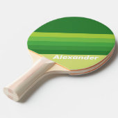 Sport Lily Pad Grüne Streifen mit Namen Tischtennis Schläger (Vorderseite)
