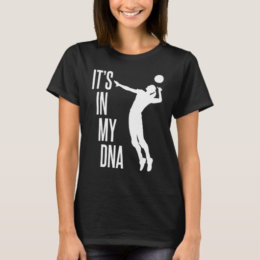 Sport Love Training Player Women DNA Volleyball T-Shirt (Vorderseite)