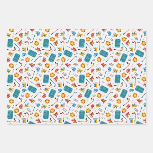 Sport Lover Ice Hockey Geschenkpapier Set (Vorderseite)