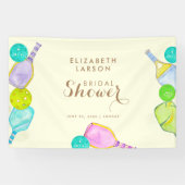 Sport Lover Wasserfarbe Pickleball Themed Bridal Banner (Horizontal)
