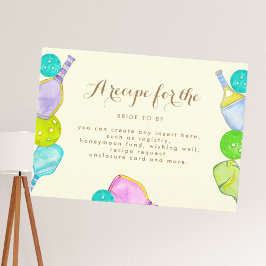 Sport Lover Wasserfarbe Pickleball Themed Bridal Begleitkarte