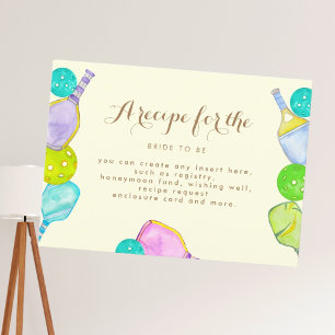 Sport Lover Wasserfarbe Pickleball Themed Bridal Begleitkarte