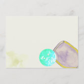 Sport Lover Wasserfarbe Pickleball Themed Bridal Begleitkarte (Rückseite)