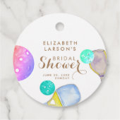 Sport Lover Wasserfarbe Pickleball Themed Bridal Geschenkanhänger (Rückseite)