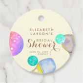 Sport Lover Wasserfarbe Pickleball Themed Bridal Geschenkanhänger (Vorderseite)