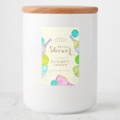 Sport Lover Wasserfarbe Pickleball Themed Bridal Lebensmitteletikett (Vorderseite)