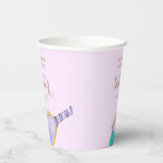 Sport Lover Wasserfarbe Pickleball Themed Bridal Pappbecher (Rechts)