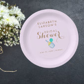 Sport Lover Wasserfarbe Pickleball Themed Bridal Pappteller