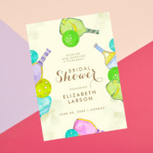 Sport Lover Wasserfarbe Pickleball Themed Bridal