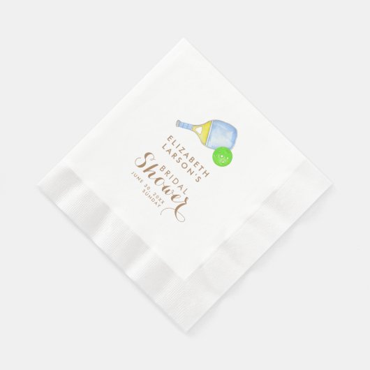 Sport Lover Wasserfarbe Pickleball Themed Bridal Serviette (Ecke)