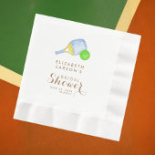 Sport Lover Wasserfarbe Pickleball Themed Bridal Serviette