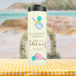 Sport Lover Wasserfarbe Pickleball Themed Bridal Thermosbecher