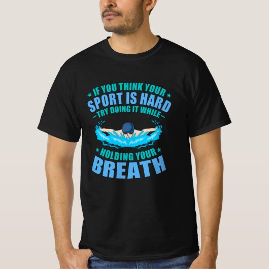 Sport macht Spaß schwimmen Schwimmer Trainer Männe T-Shirt (Vorderseite)