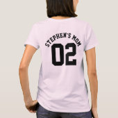 Sport-Mama Personalisiert Kid's Name Jersey Baseba T-Shirt (Rückseite)