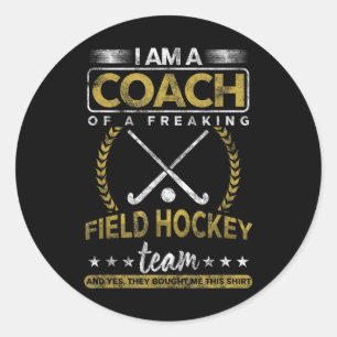 Sport Mentor Coach Feldhockey Mannschaftstraining  Runder Aufkleber