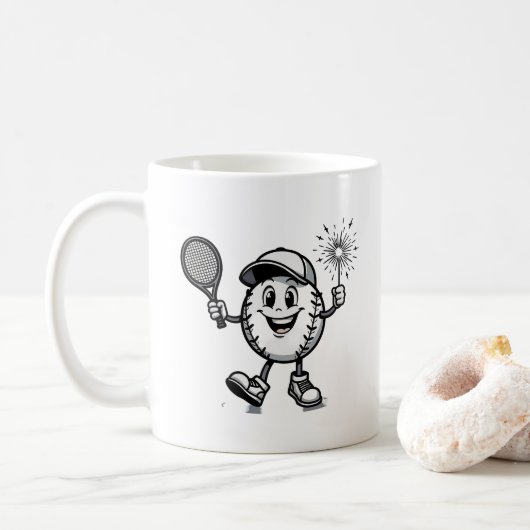 Sport mit Drehung feiern Kaffeetasse (Mit Donut)