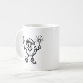 Sport mit Drehung feiern Kaffeetasse (Vorderseite Links)
