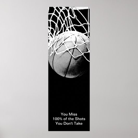 Sport Motivierend Zitat Basketball-Poster Poster (Vorne)