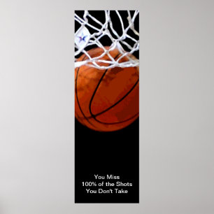 Sport Motivierend Zitat Basketball-Poster Poster