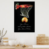 Sport Motivierend Zitat Basketball-Poster Poster (Küche)