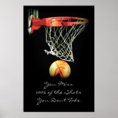 Sport Motivierend Zitat Basketball-Poster Poster (Vorne)