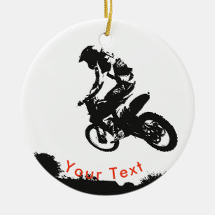 SPORT Motocross-Sprung Keramik Ornament