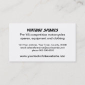 Sport-Motorrad-Visitenkarte Visitenkarte (Rückseite)