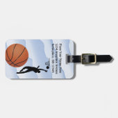 Sport-Nachdruck-Basketball-Spielerball Gepäckanhänger (Vorderseite horizontal)
