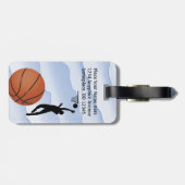 Sport-Nachdruck-Basketball-Spielerball Gepäckanhänger (Rückseite horizontal)