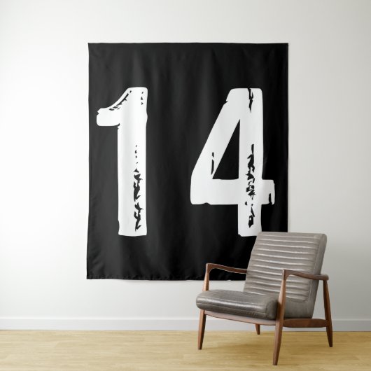 Sport Nummer 14 Wandteppich (Beispiel)
