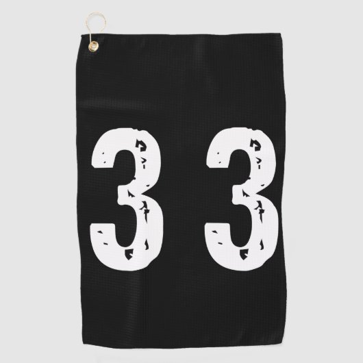 Sport Nummer 33 Golfhandtuch (Vorderseite)