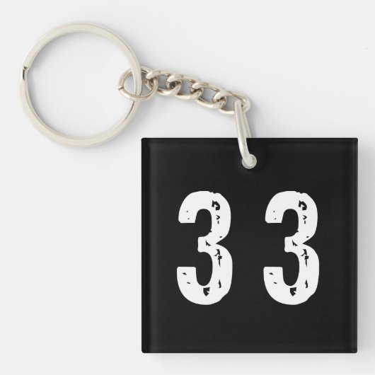 Sport Nummer 33 Schlüsselanhänger (Vorderseite)