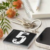 Sport Nummer 5 Schlüsselanhänger (Vorderseite rechts)