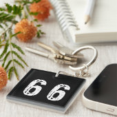 Sport Nummer 66 Schlüsselanhänger (Vorderseite rechts)
