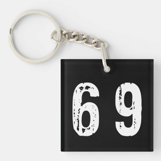 Sport Nummer 69 Schlüsselanhänger (Vorderseite)