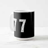 Sport Nummer 77 Kaffeetasse (Vorderseite Links)