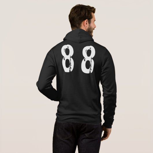 Sport Nummer 88 Hoodie (Schwarz voll)