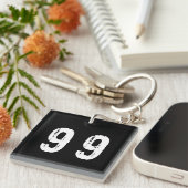 Sport Nummer 99 Schlüsselanhänger (Vorderseite rechts)