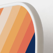 Sport Ocean Sun Fall Streifen mit Namen Pickleball Schläger (Linke Seite)