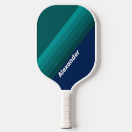 Sport Ocean Tide Stripes with Name Pickleball Schläger