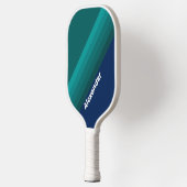 Sport Ocean Tide Stripes with Name Pickleball Schläger (Links)