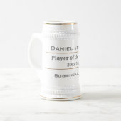 Sport- oder Fußball-Club Spieler des Saisonpreises Bierglas (Vorderseite Links)