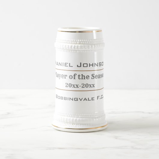 Sport- oder Fußball-Club Spieler des Saisonpreises Bierglas (Mittel)