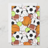 Sport Oh Junge!Babyparty Einladung (Rückseite)