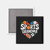 Sport-Oma Athletische Enkelkinder Großmutter  Magnet (Vorderseite/Rückseite)