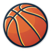 Sport Orange Basketball Bedroom Dresser Keramikknauf (Vorderseite)