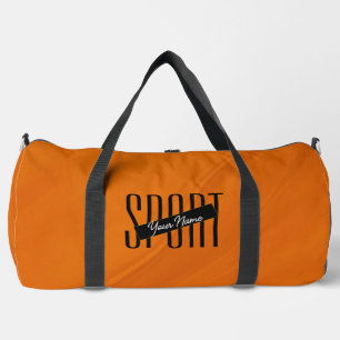 Sport Orange Schwarze Moderne Turnhentasche Duffle Bag